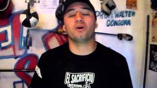 EL SACRIFICIO BOXING CLUB Walter Gongora saludos por las fiestas Video Dan Gut [upl. by Clerissa]