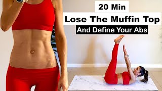 20 Min Muffin Top And Abs Workout  No Equipment [upl. by Dann]