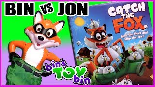 BIN VS JON  Catch the Fox Game  Bins Toy Bin [upl. by Towney423]