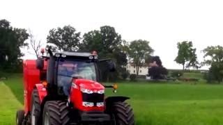 Massey Ferguson 7616 amp 2846A Baler [upl. by Ardnikal]