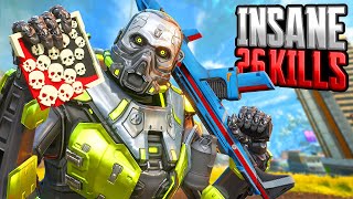 INSANE Caustic 26 KILLS and 5400 Damage Apex Legends Gameplay Season 19 [upl. by Quint882]