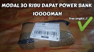 MODAL UANG 30RIBU SUDAH DAPAT POWER BANK 10000MAH FREE ONGKIR [upl. by Jarib]