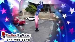 20ft Patriotic Air Puppet Dancer Guy  Inflatable Tube Man  FeatherFlagNationcom [upl. by Pearla570]