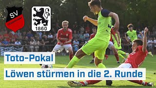 Kantersieg TSV 1860 München bezwingt SV Rödelmaier im TotoPokal deutlich [upl. by Aehtela]