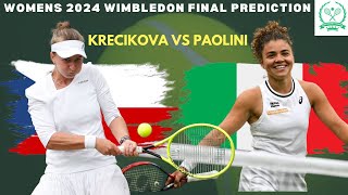 Womens Tennis  2024 Wimbledon Final PREVIEW amp PREDICTION  PAOLINI vs KREJCIKOVA🎾🏆 [upl. by Ecile]