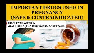 Important Drugs Used in Pregnancy Safe amp Contraindicated [upl. by Gridley190]