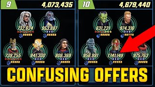 1 MILLION CHARACTERS  CONFUSING OFFERS  MARVEL Strike Force  MSF [upl. by Sakiv]