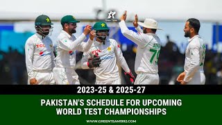 Pakistan mens revised FTP 20232025all Tests are part of the ICC World Test Championships [upl. by Yelnikcm]