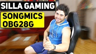 Silla gaming económica y cómoda  Songmics OBG28G [upl. by Llenrub236]