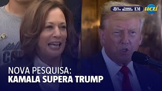 Kamala Harris ultrapassa Trump em nova pesquisa [upl. by Nowed]