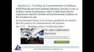 ISOIEC 170252017  63 Facilities amp Environmental Conditions Along w Section 64 [upl. by Salinas]