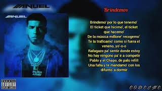 Anuel AA  Brindemos feat Ozuna LETRA [upl. by Necyrb]