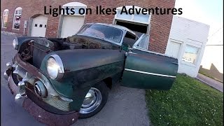 53 Chevy Rat Rod Headlights Install Ikes Adventures [upl. by Mobley565]