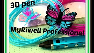 Review 3D pen MyRiwell Professional en Tekenpad 3d vlinder [upl. by Mera]