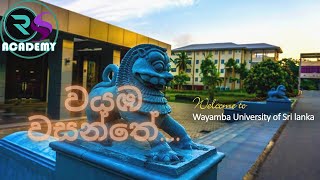 WAYAMBA WASANTHE  WAYAMBA UNIVERSITY IN SRI LANKA [upl. by Napas]