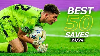 Best 50 Goalkeeper Saves 202324  HD 11 [upl. by Namwob]