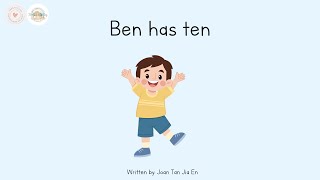 Ben has Ten  Decodable reader  Phonics  Short Vowel e  Learning Video  Story for Children [upl. by Eicats]