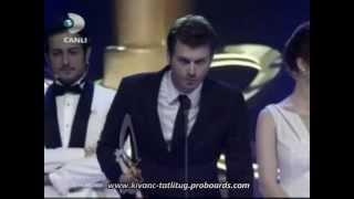 Kıvanç Tatlıtuğ Receiving quot Altin Kelebek Best Actor quot Award 2012 [upl. by Ellita]