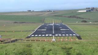 What a spectacular landing Flybe SAAB 340 landing at Kirkwall Airport Orkney [upl. by Kassandra37]