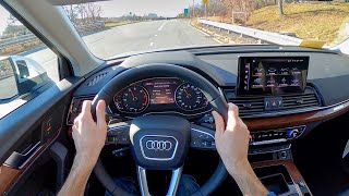 2021 Audi Q5 45 TFSI quattro  POV Test Drive by Tedward Binaural Audio [upl. by Epp99]