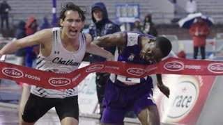 EPIC PHOTO FINISH Kingston College vs Chatham NJ 4x800 Penn Relays Championship of America [upl. by Nannah]