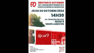 🔔INVITATION  Meeting d’automne FO56 jeudi 24 octobre 2024  14h30 à Lanester SiteFO [upl. by Kurtzman257]