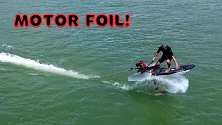 Motorized Hydrofoil Board First Test [upl. by Shields]