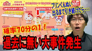 【サンリオくじ】確率70分の1のプリンくんぬい出るまで引いたらまさかすぎる大事件発生！からあげクン×サンリオキャラクターズ当りくじ！【Sanrio一番くじ】 [upl. by Sirrah]