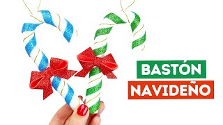 Cómo hacer bastones navideños fáciles para decorar el árbol de Navidad [upl. by Arraek]