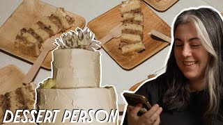 How I Made Vinnys Wedding Cake Behind The Scenes  Claire Saffitz [upl. by Hnahym]