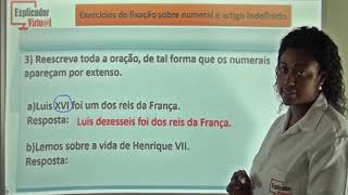 Exercícios De Fixação Sobre Numeral E Artigo Indefinido  Português [upl. by Airamzul828]