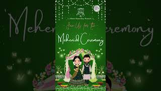 EINVITES  MEHENDI CEREMONY INVITATION wedding trending invitation mehendi mehndi shorts [upl. by Htebasile]