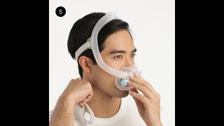 ResMed AirFit F30i Fitting your full face CPAP mask [upl. by Wina]