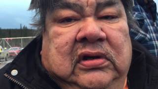 David Nuke of Sheshatshiu at the Oct 19 Muskrat Falls Blockade [upl. by Lurline]