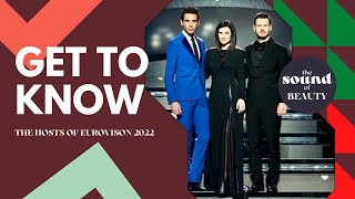 GET TO KNOW The Hosts of Eurovision 2022  ESC 2022 [upl. by Oirelav424]