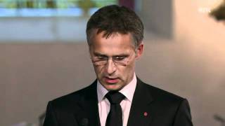 Subtitled speech by Prime Minister Jens Stoltenberg to the victims of the 2011 Norway attacks [upl. by Derby]