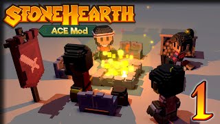 Into The Desert – StoneHearth 11  ACE Gameplay – Lets Play Part 1 [upl. by Nilpik]