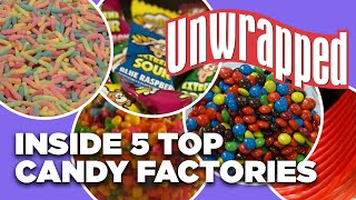 Behind the Scenes at 5 Top Candy Factories  UNWRAPPED  Food Network [upl. by Obeng]