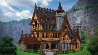 Minecraft How To Build A Medieval Mansion  Tutorial [upl. by Noirrad875]