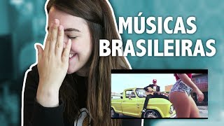 GRINGA REAGINDO ÀS MÚSICAS BRASILEIRAS MAIS TOCADAS 2017 [upl. by Siugram]