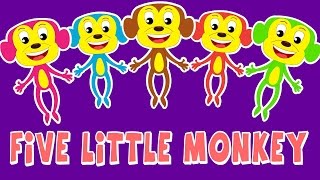 Cinque scimmiette  Five Little Monkeys [upl. by Aennaej]