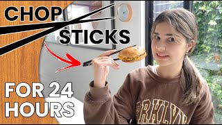 Eating with Chopsticks for 24 Hours  Graces Room [upl. by O'Neill477]