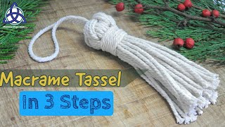 How To Make a Tassel In 3 EASY STEPS  DIY Macrame Wall Hanging Addition [upl. by Nadabus]