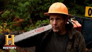 Ax Men A Head Between Two Logs S9 E13  History [upl. by Kovar]