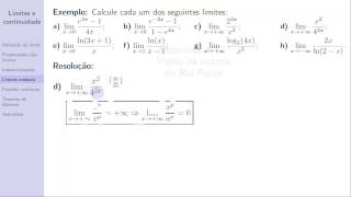 Matemática 12  Limites e continuidade  Aula 5 Limites notáveis com exponenciais e logaritmos [upl. by Aurora]