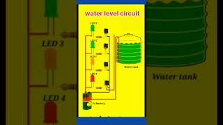 How to make water level indicator circuit diagram  shorts [upl. by Rehctelf]