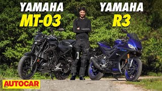 Yamaha R3 and MT03 review  Coming to India soon  First Ride  autocarindia1 [upl. by Anner]