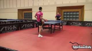 Zhang Jike Forehand Training  Swedish Open 2015 [upl. by Lletnohs213]