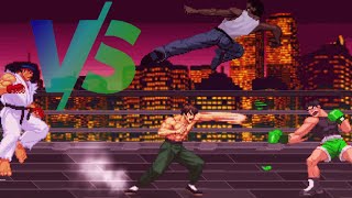 Shin Ryu amp Fei Long VS Carl Johnson quotCJquot amp Little Mac Mugen 2VS2 [upl. by Coonan]