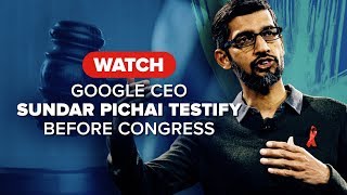 Watch Google CEO Sundar Pichai testify before Congress [upl. by Martreb]